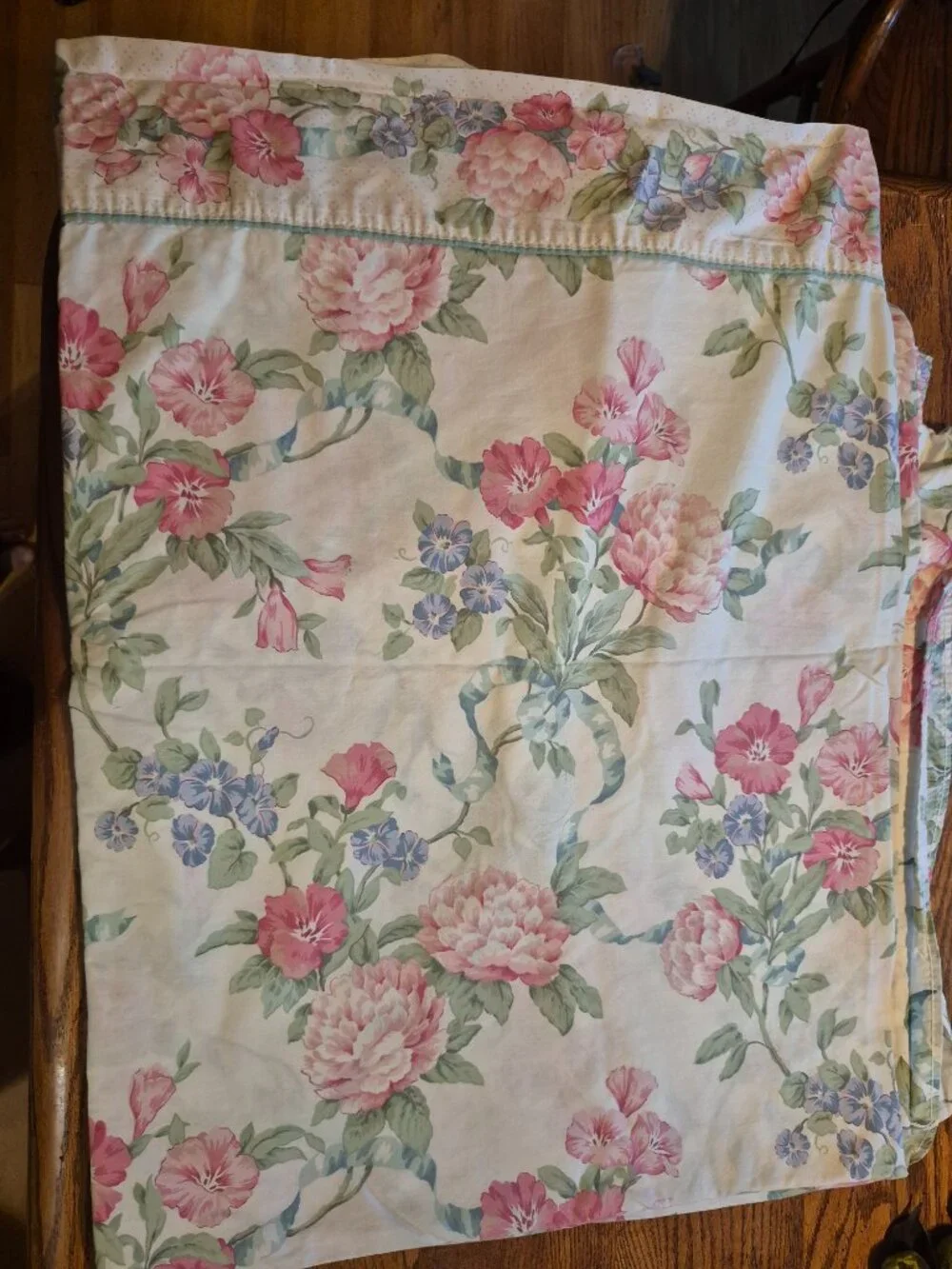 Rare Vintage 90s Croscill 5 Piece Floral Ruffled Queen Bedspread BeddingEnsemble